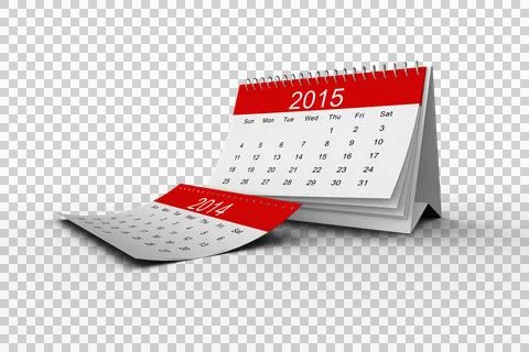 2014 page falling from calendar Illustration