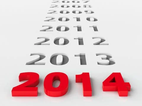 2014 past Stock Illustration