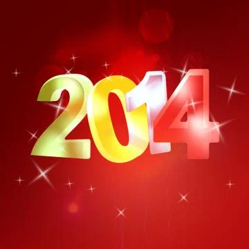 2014 red shiny background Stock Illustration