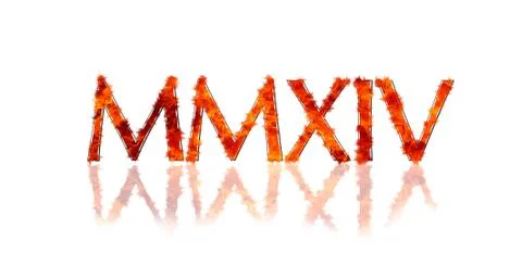 2014 in roman numerals. Stock Illustration