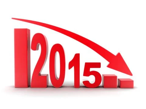 2014 statistics down Illustrazione stock