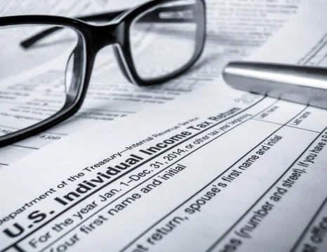 2014 tax return Foto stock