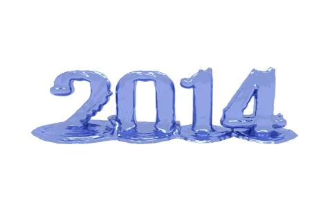 2014 text melt Stock Illustration