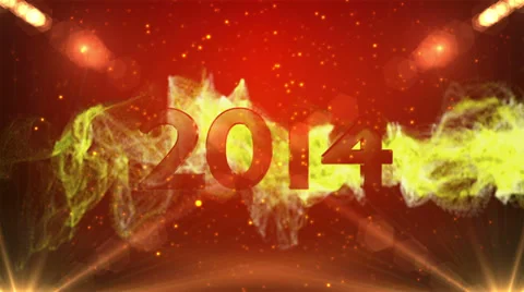 2014 Text in Particles Stock-Footage 29400320