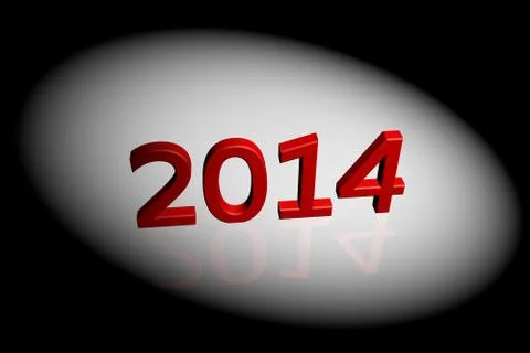 2014 year Stock Illustration
