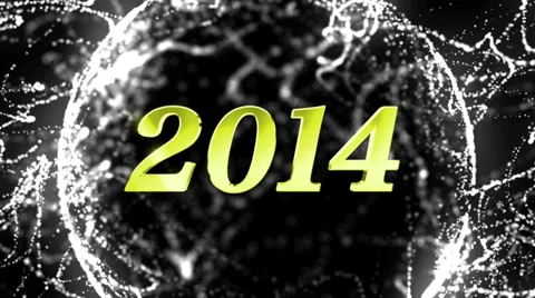 2014 Year in Particles Stock Footage 32633147