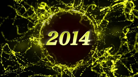 2014 Year in Particles Stock Footage 32679253