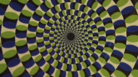 2014:.Clockwise Rotating Pattern Comprised Of Repeating Cylindrical Shapes Stock Photos