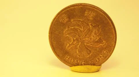 2014:.Coin On Table Spinning In Circle Stock Photos