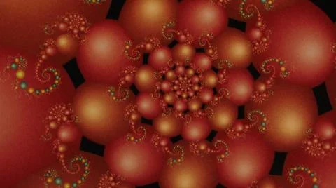 2014:.Orange Circular Pattern With Black Background Twirling On Screen Small Stock Photos