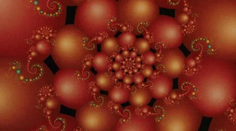 2014:.Orange Circular Pattern With Black Background Twirling On Screen Small Stock Photos