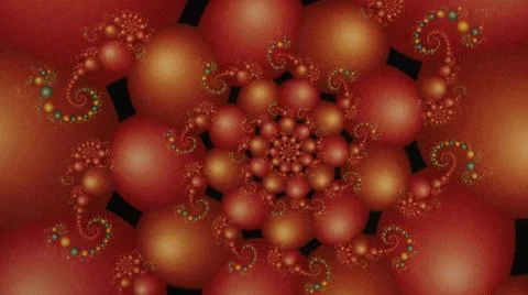 2014:.Orange Circular Pattern With Black Background Twirling On Screen Small Stock Photos