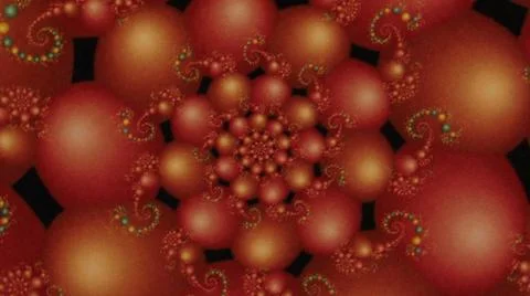 2014:.Orange Circular Shapes In Repeating Pattern Twirling On Screen Black Stock Photos