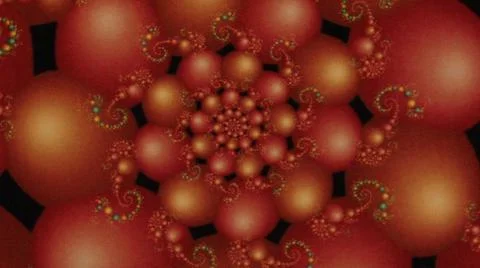 2014:.Orange Circular Shapes In Repeating Pattern Twirling On Screen Black Stock Photos