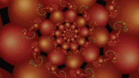 2014:.Orange Circular Shapes In Repeating Pattern Twirling On Screen Black Stock Photos