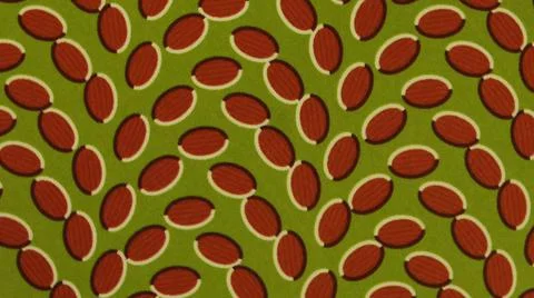 2014:.Pattern Of Reddish Leaf Shapes On Olive Green Background Twirls Around Stock Photos