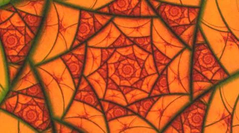 2014:.Radial Pattern Of Triangular Red And Orange Shapes Moving In 写真素材