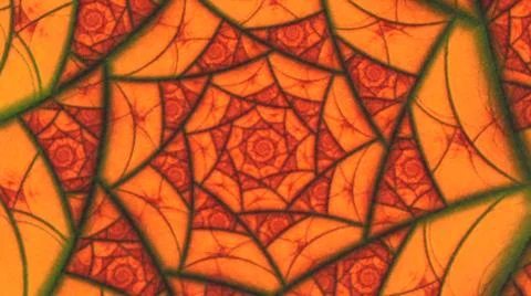 2014:.Radial Pattern Of Triangular Red And Orange Shapes Moving In 스톡 사진