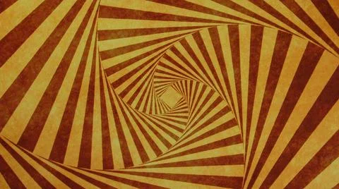 2014:.Red And Yellow Angular Circus Spiral Spinning Clockwise In Slow Motion Fotos de archivo