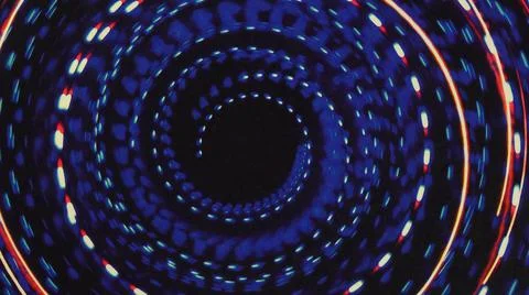 2014:.Red White And Blue Pattern On Black Background Twirls On Screen Stock Photos
