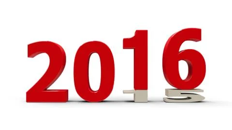 2015-2016 flattened Stock Illustration