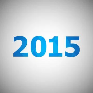2015 with abstract triangle background Stock Illustration
