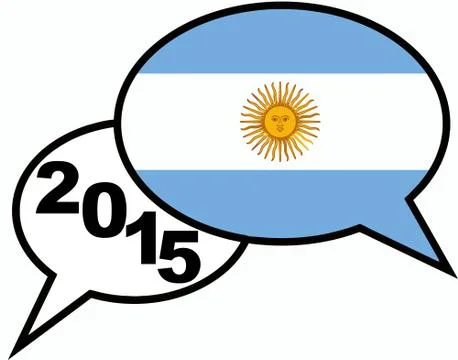 2015 bubble talk argentina Stock Illustration
