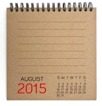 2015 calendar brown texture paper Stock Illustration