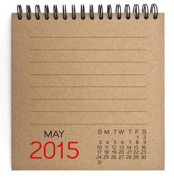 2015 calendar brown texture paper Stock Illustration