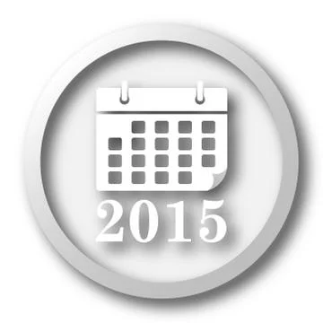 2015 calendar icon. Internet button on white background.. Stock Illustration