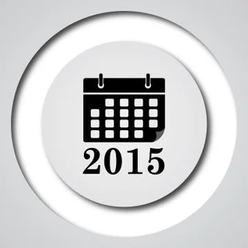 2015 calendar icon. Internet button on white background.. Stock Illustration