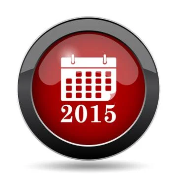 2015 calendar icon. Internet button on white background.. Stock Illustration