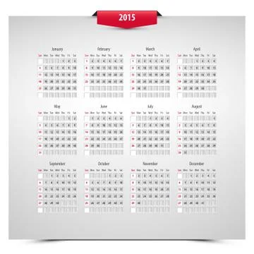 2015 calendar Stock Illustration