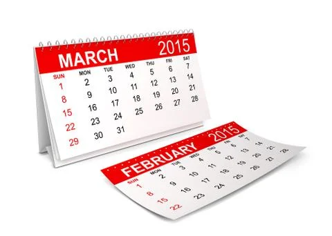 2015 Calendar. March Stock Illustration