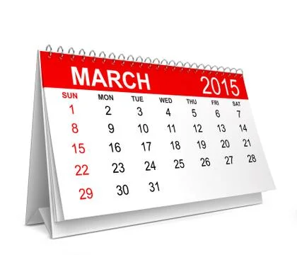 2015 Calendar. March Illustrazione stock