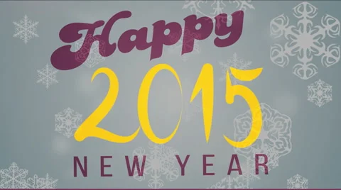 2015 card animated. Stock Footage 43536048
