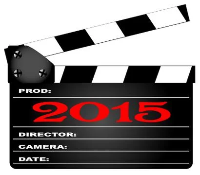 2015 clapper board Stock Illustration
