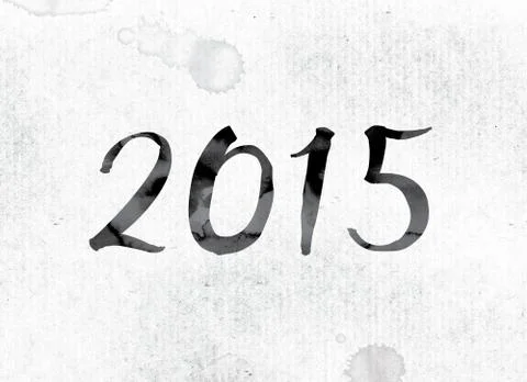 2015 Concept Painted in Ink Stock Illustration