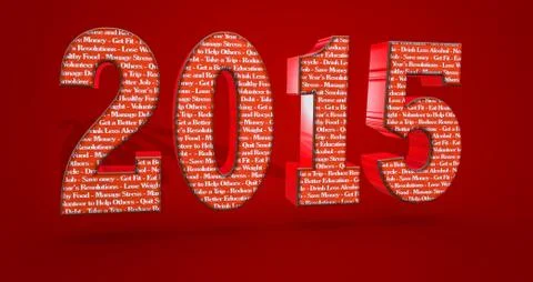 2015 creative 3d typography resolution for better life Stock Illustration