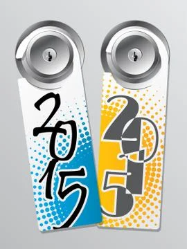 2015 door hangers Stock Illustration