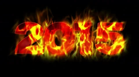 2015 Fires Text, End Year Concepts, with Alpha Channel, 4k  Stock Footage 57754096