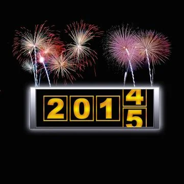 2015 fireworks. Stock Illustration