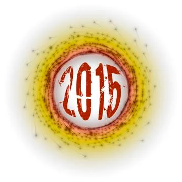 2015 fireworks Illustrazione stock
