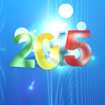 2015 font 3d look Stock Illustration