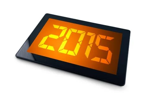 2015 on generic tablet pc display 스톡 일러스트