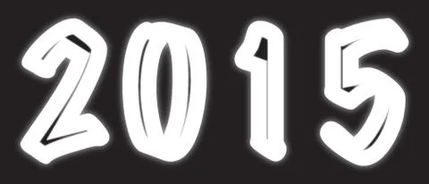 2015 Glowing Stock Illustration