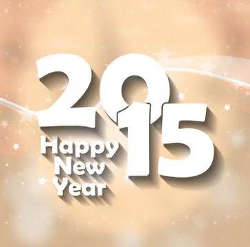 2015 happy new year creative design Stock Illustration