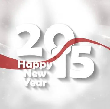 2015 happy new year creative design Stock Illustration