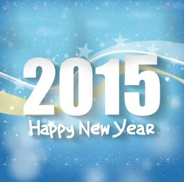 2015 happy new year creative design Stock Illustration