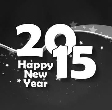 2015 happy new year creative design Stock Illustration
